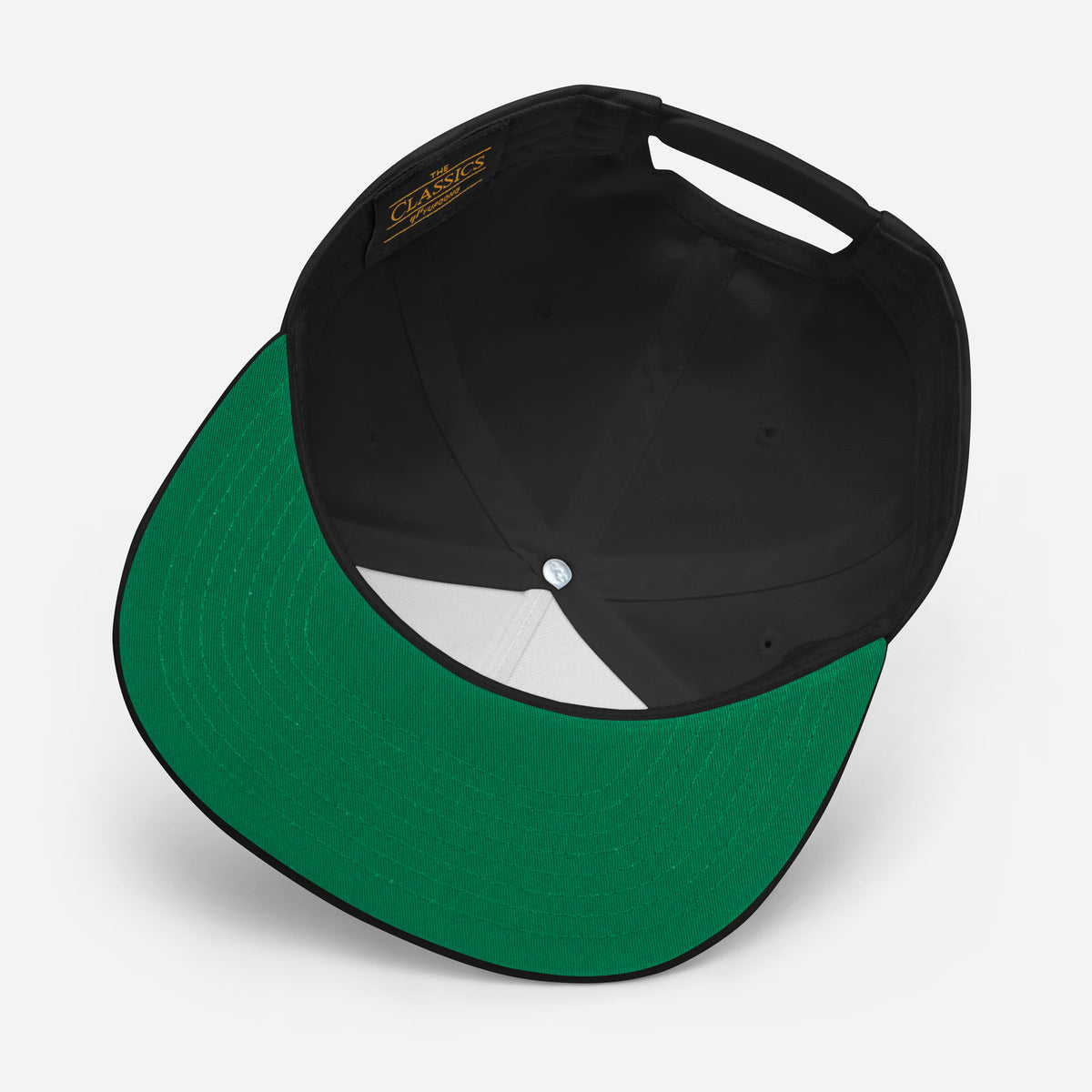 Flat Bill Embroidered TK Snapback (Black)